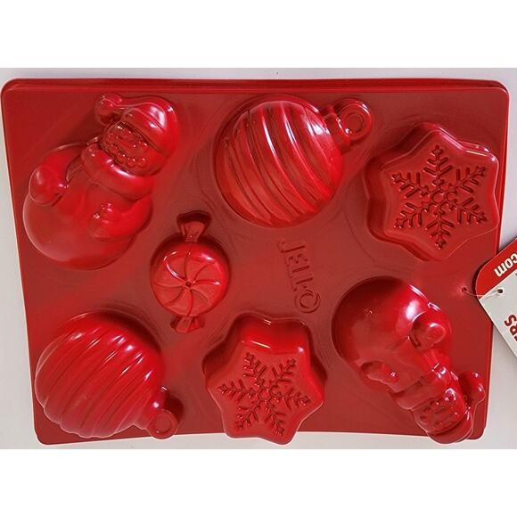 New Jello Jigglers Christmas Holiday Molds w/Tag Snowman Snow flake Ornament VTG - Picture 3 of 4